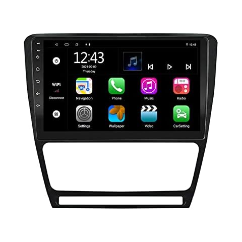 EZoneTronics Android 11 Car Radio Stereo for Skoda Octavia 2009-2013 10 inch Touch Screen GPS Navigation Bluetooth USB AM/FM/RDS Wifi Support Carplay and Android Auto DSP Player 2G RAM + 32G ROM Cover