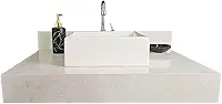 Bancada 100% Porcelanato 60x45 Para Banheiro Lavabo Moderna Elegante (Bege)