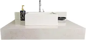 Bancada 100% Porcelanato 60x45 Para Banheiro Lavabo Moderna Elegante (Bege)