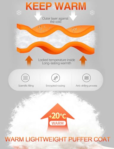 Gihuo Women' s Cropped Puffer Jacket Padded Long Sleeve Bubble Coats Winter Warm Puffy Outerwear2