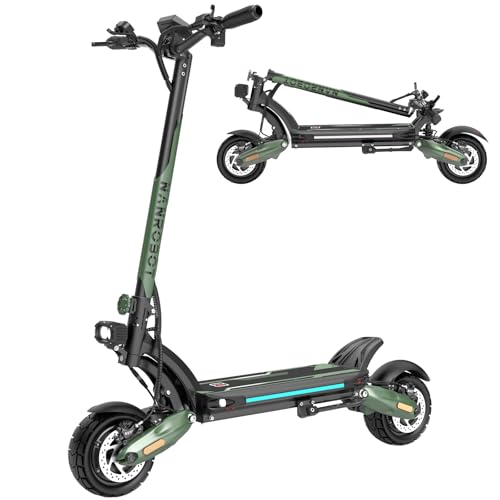 NANROBOT D6+ Electric Scooter Adults,2000W Double Motors,Up to 40 MPH & 40 Miles, 10" Off-Road Tires Sport Scooters, Folding Commuter Fast Electric Scooter