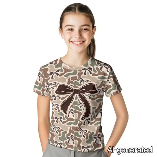 Image of Renewold Kids Novelty T-Shirt for Girls Boys Short Sleeve Crewneck Summer Tee Soft Breathable Graphic Shirt for Age 2-16