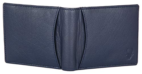 Image of WildHorn India Blue Leather Men's Wallet (RAKHIGIFT1173 Blue)