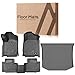 TPE Automotive Floor Mats & Cargo Liner Custom for 2016-2021 Jeep Grand Cherokee & 2022 WK (Not for L), All Weather Cover Protection Waterproof Black Floor Liner Front & Rear Row Full Set Car Mats
