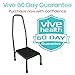 Vive Step Stool with Handle for Elderly - Bariatric Metal Heavy Duty Step Stool, Step Stool for Bedside for Adults - Up to 300 Pounds -Stool with Handle for Handicap - Lightweight Bath