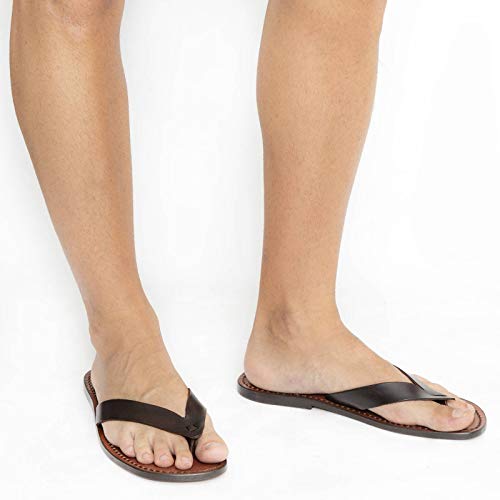 Gianluca - L'artigiano del cuoio Handmade Men's Leather Manmade Slippers2