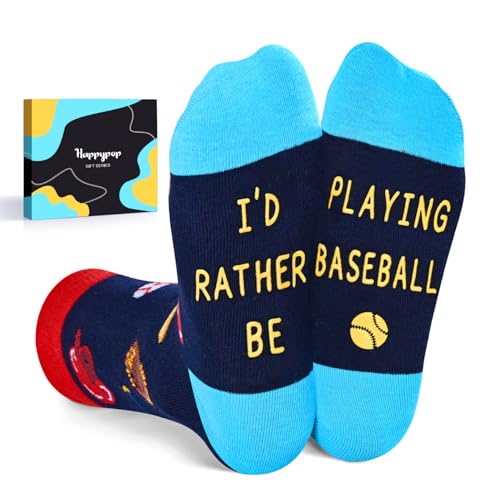 HAPPYPOP Gifts for Boys Kids Girls - Gifts for Baseball Lovers Players, Sports Kids Socks Stocking Stuffers
