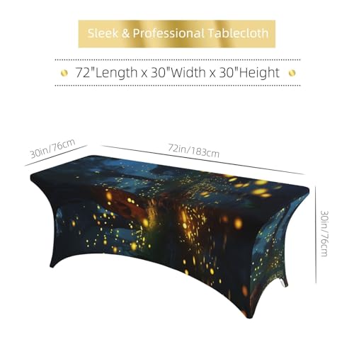 Nappe de table rectangulaire imperméable et résistante en tissu stretch élasthanne - 5