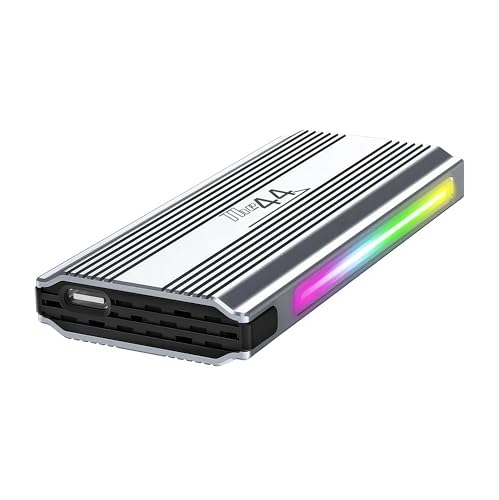 Caja externa RGB para SSD M.2 con USB Tipo-C 3.1 10Gbps miniatura 1
