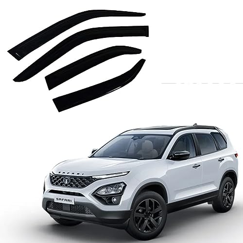 Image of Premium Non-Breakable Car Window Door Visor /Rain Guard /Wind Deflector Compatible for (Tata Safari 2021)