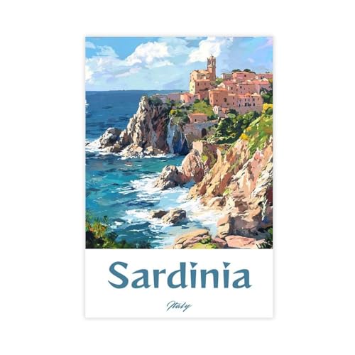 Poster Sardaigne voyage pour habiller mur vide de chambre et bureau
