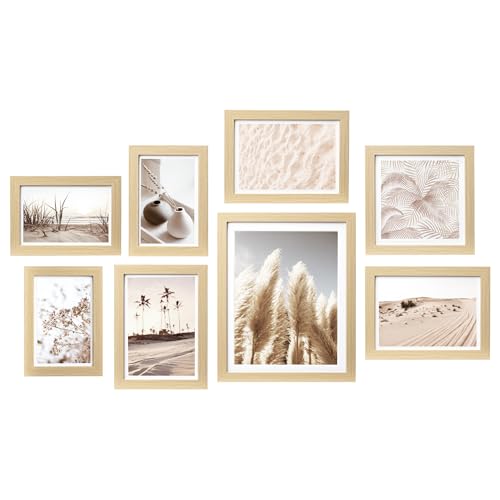 ArtbyHannah Gallery Wall Frame Set, 8 Pack Picture Frames Collage