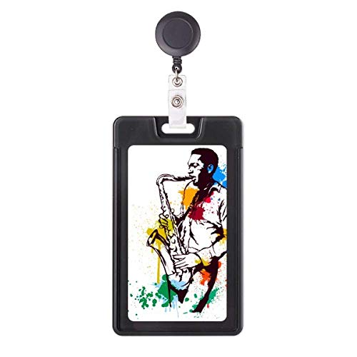Funda retráctil para tarjetas para el día a día urbano con diseño de rock en acuarela