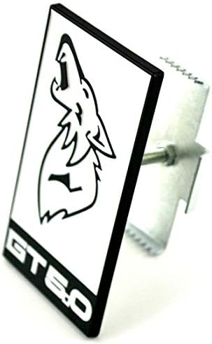 Coyote GT5.0 Car Front Grill Badge Howler Howling Wolf Racing Metal Emblem Decoration for Mustang Shelby GT350 (White)