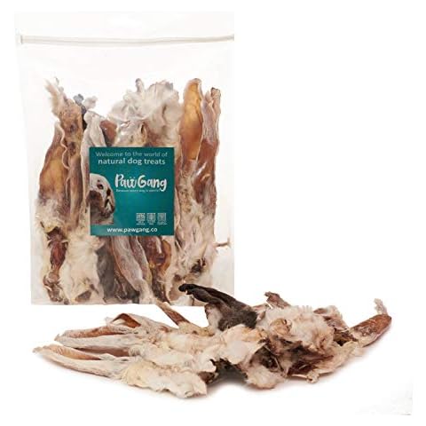 PawGang Natural Rabbit Ears with Fur Treats Cover