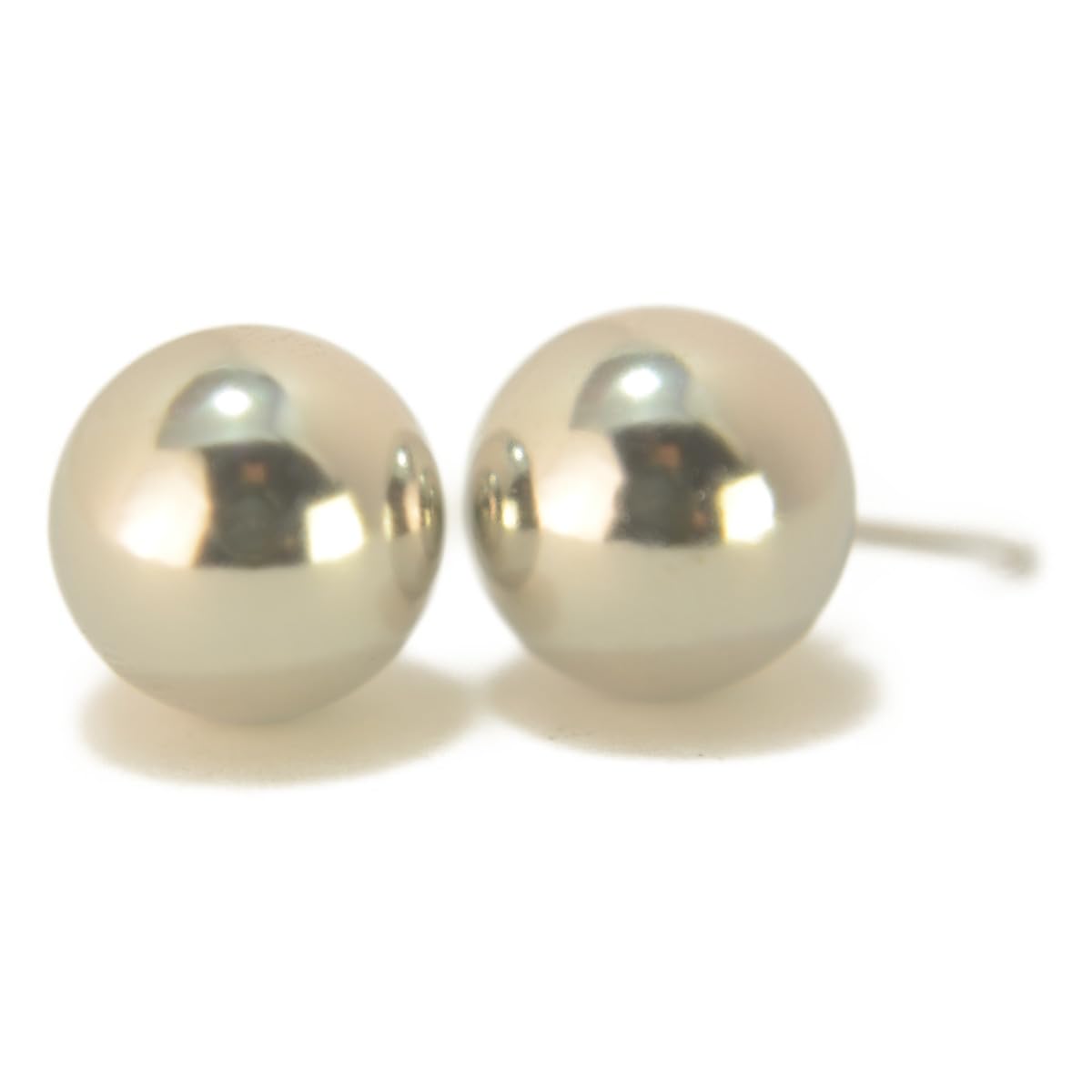 Amazon | Pt900プラチナ丸玉ピアス 10mm ボールピアス プラチナ ピアス 