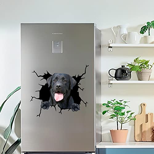Camellia Print Labrador Car Window Sticker Black Lab Decal Cool Wall Decals For Coolers Cute Cooler Vehicle Atickers #TOP4