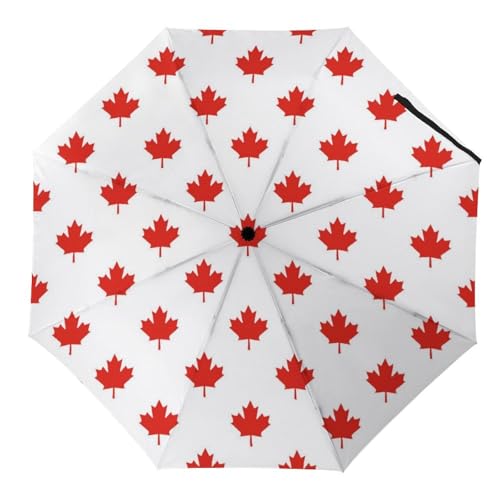 Parapluie pliable imperméable feuille d'érable canadienne coupe-vent travel
