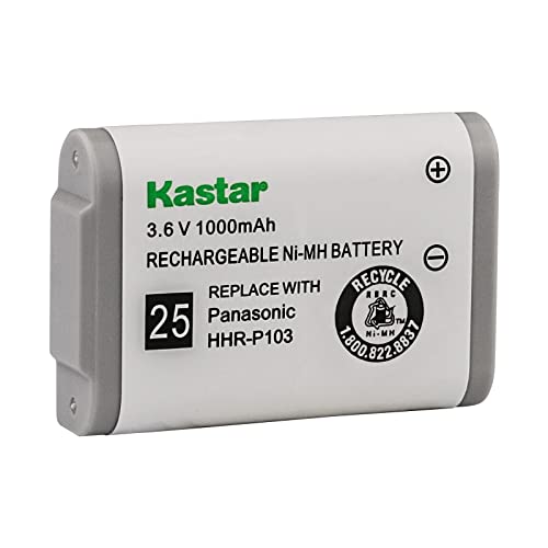 Kastar 1-Pack HHR-P103 Battery Replacement for Dantona BATT-103 BATT103 Empire CPH-490 CPH490 Energizer ER-P507 ERP507 GE 86413 TL26413 TL-26413 TL96413 TL-96413 Hi Capacity B-784 B784