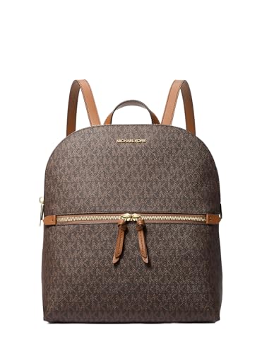 Michael Kors Dallas Medium Signature Logo Backpack Brown