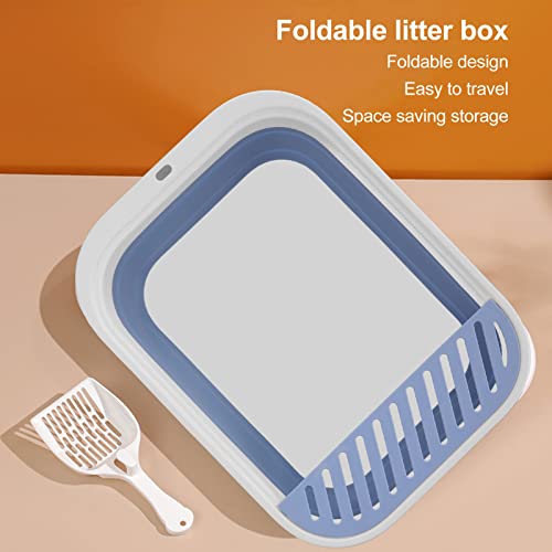 Banheiro Dobrável para Gatos, Semifechado à Prova de Derramamento, Fácil Limpeza, Design Elevado, Ca
