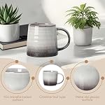Ceramic Coffee Mug Set of 4,15oz/450ml Coffee Mugs Porcelain Mug for Tea, Latte, Cappuccino,Mocha, Hot Chocolatz,Microwave & Dishwasher Safe