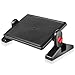 Under Desk Foot Rest, Black Footstool & Office Ergonomic Footrest, Adjustable Angle & 2 Different Height Positions 16.3" X 11.8" - Great for Home & Work