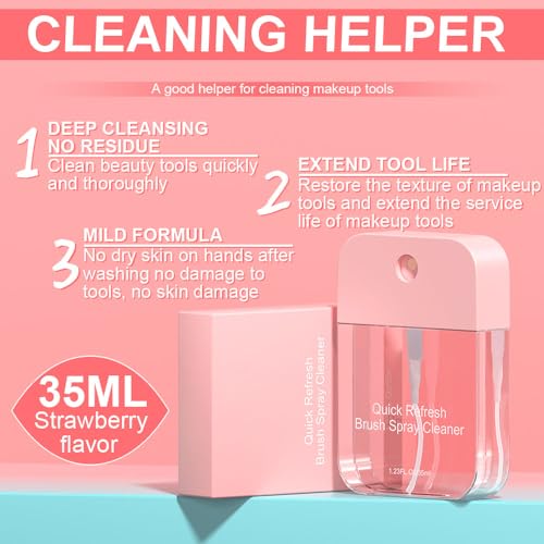 Kaely Makeup Brush Cleaner,Professional Make Up Brush,Sponge,Powder Puff Shampoo,Limpiador De Brochas De Maquillaje,Deep Clean Rinse Free Quick Dry,Vegan & Cruelty Free,1.23Fl.Oz thumb #1