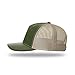 The Hat Pros Richardson 112FP & 112PFP Classic Fit Five-Panel Adjustable Snapback Trucker Cap - One Size - Army Olive/Tan