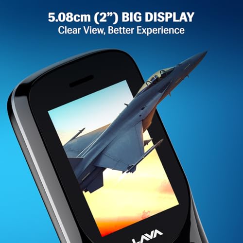 Image of Lava A1 Tejas Dual SIM Keypad Phone with 2'' Big Display | Long-Lasting AI Battery | Type C USB Port | Vibration Alert | FM Radio & MP3 Player | Military-Grade Durability - Black