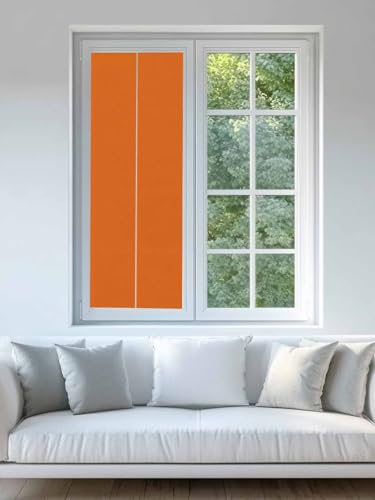 Vinilo adhesivo para ventana color naranja 17x39 pulgadas miniatura 3