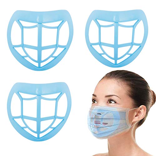 3D Bracket for Comfortable Wearing Lipstick Protection, Face Support Frame Lightweight Invisible Silicone, Keep Fabric off Mouth to Create More Breathing Space Washable Reusable