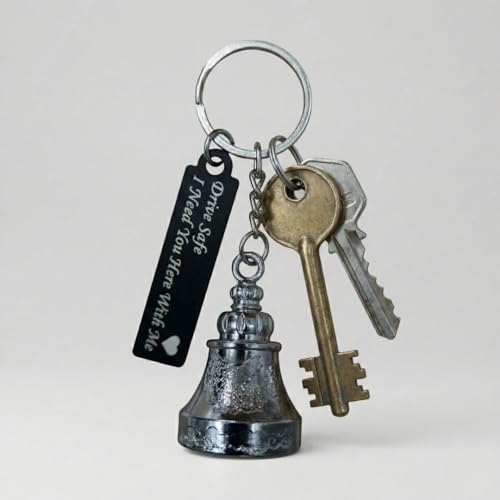Image of OTTAVO Guardian Bell Keychain, Oxidized Copper, Tibetan Style, 5 cm Height, Good Luck Charm