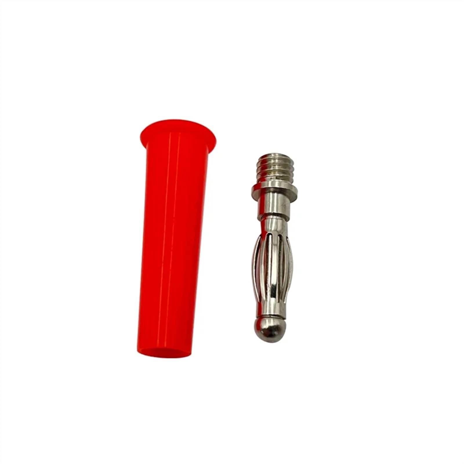 Connecteur de fiche Banane à vis, 40 pièces, 4mm, tête Banane, Couleur Noir et Rouge, fiche Banane en Plastique nickelé argenté(A 20Red 20Black)