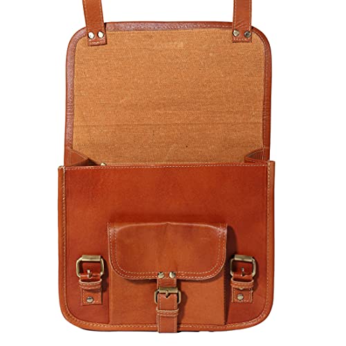 image for LBH 2 X Motorcycle Side Pouch Brown Leather Side Pouch Saddlebags Sadd