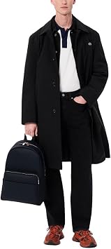 Lacoste Men's Classic Laptop Pocket Backpack, Midnight Blue, One Size