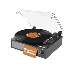 Vinyl Record Player With Speakers | Bluetooth 5.0 Turntable with AUX, RCA Output | Vinyl Player with Multi-Playback Speed & 45 RPM Adapter | Wooden Home Audio Record Player | Oakcastle TT100 Turntable - Les Beatles, Paul McCartney, John Lennon, RIngo Starr, George Harrison