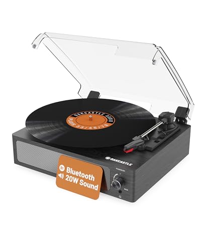 Vinyl Record Player With Speakers | Bluetooth 5.0 Turntable with AUX, RCA Output | Vinyl Player with Multi-Playback Speed & 45 RPM Adapter | Wooden Home Audio Record Player | Oakcastle TT100 Turntable - Les Beatles, Paul McCartney, John Lennon, RIngo Starr, George Harrison Vinyl Record Player With Speakers | Bluetooth 5.0 Turntable with AUX, RCA Output | Vinyl Player with Multi-Playback Speed & 45 RPM Adapter | Wooden Home Audio Record Player | Oakcastle TT100 Turntable
