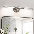 LINSEEDS Brushed Nickel Bathroom Light Fixtures over Mirror 24 Inch, 360° Rotatable 18W Dimmable 4000K LED Vanity Light Bar, Modern Bathroom Vanity Lights above Mirror, Led Bathroom Lighting
