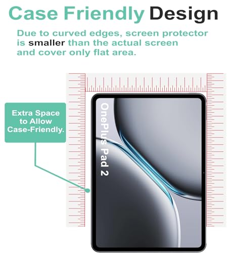 Image of Wisely Premium Screen Protector for OnePlus Pad 2 |12.1 inch| Anti-Scratch Tablet Glass Guard, 9H Ultimate Protection, Bubble-Free, Easy installation kit - HD Clear