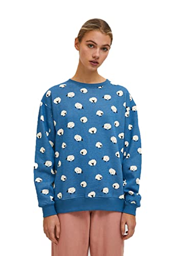 Compania Fantastica FA21SEV04 - Sudadera de algodón con estampado animal de dinosaurio, Morado (,...