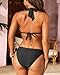 Women Halter Bikini Set - Two Piece Triangle Swimsuit Tie Bathing Suit 2025 Cute Swimwear Black Large