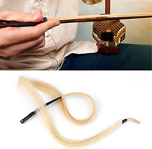 Erhu Bow Hairs Horse Hair Unbleached Accessory Part for Violin Viola Cello Instruments - Thumbnail 5
