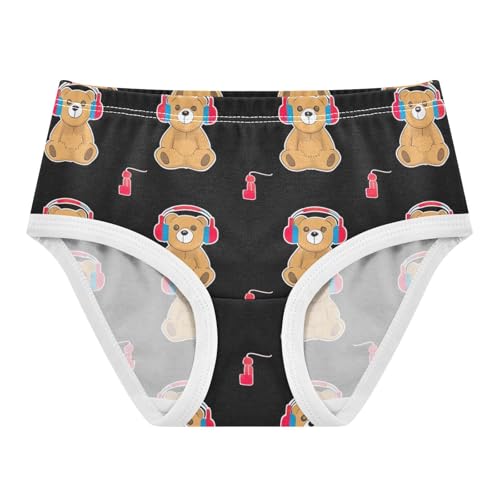 Cute Teddy Bear Black Girls Underwear Toddler 2t Cotton Panties for Girl Flower Briefs Underpants