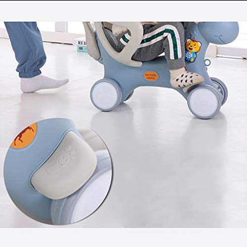Schaukelpferd QIQIDEDIAN Kinder Schaukelstuhl Dual-Use-Musik Multifunktions-Trolley Baby Kunststoff Spielzeug Baby… – Bild 5