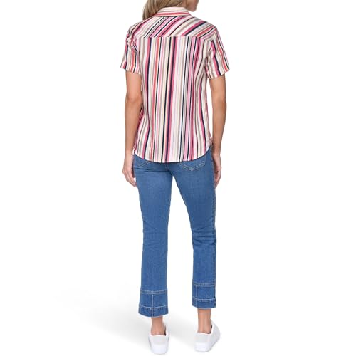Image of Nautica Women's Button Front Short Sleeve Camp Shirt