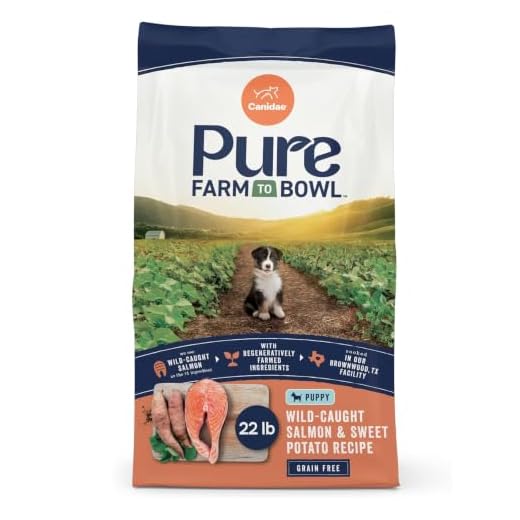 Canidae Pure Farm to Bowl Wild-Caught Salmon & Sweet Potato, Puppy Dog Food, Grain-Free, 22lb