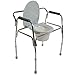 PCP Heavy Duty Bariatric Commode Toilet with Wide Steel Frame, Polished Chrome Finish