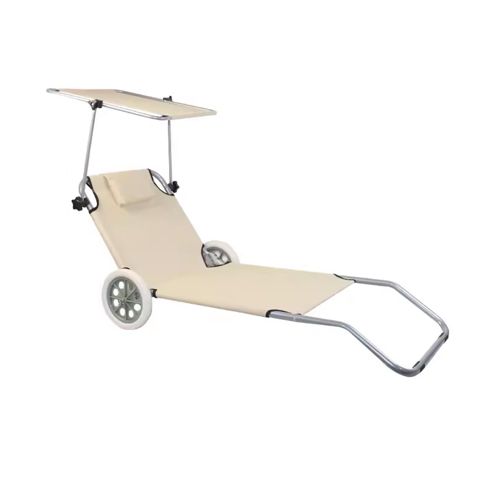 Silla Playa con Parasol, Plegable, Fácil de Mover, Buen Soporte de Carga, Tela, Tumbona Playa, para Al Aire Libre, Playa, Piscina (Color : D)