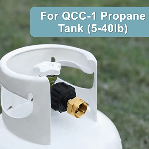 Shinestar Propane Refill Adapter, Lp Gas 1 Lb Cylinder Tank Coupler, Universal For Qcc1/Type1 Propane Tank And 1 Pound Tank Throwaway Disposable Bottle-Solid Brass #TOP3